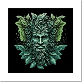 Jack Of The Wood Traditional Pagan Celtic Greenman Posters and Art